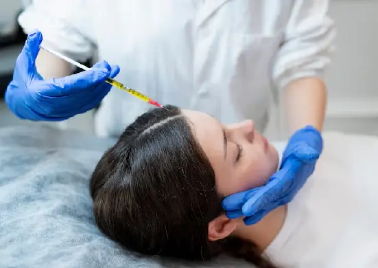 Medical illustration of platelet rich plasma preparation from a patient blood sample showing separation and concentration process